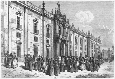 La fabbrica di tabacco a Siviglia, incisa da Charles Laplante (d.1903) da Gustave Dore